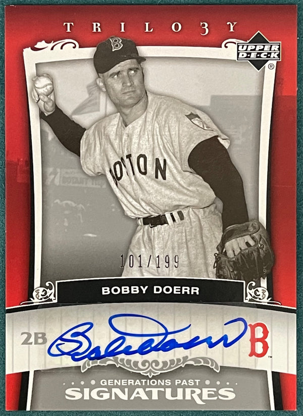 Bobby Doerr Autographed 2005 Upper Deck Trilogy Card 101/199