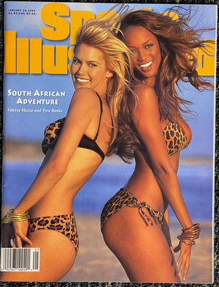 Valeria Mazza & Tyra Banks Unsigned Sports Illustrated Magazine January 29 1996