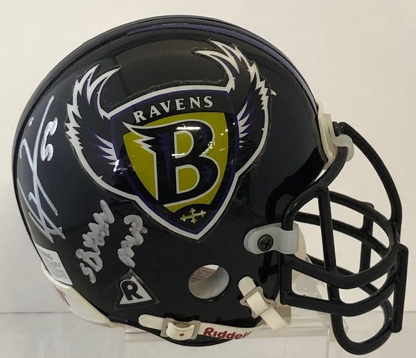 Ray Lewis Autographed Mini Helmet (JSA)