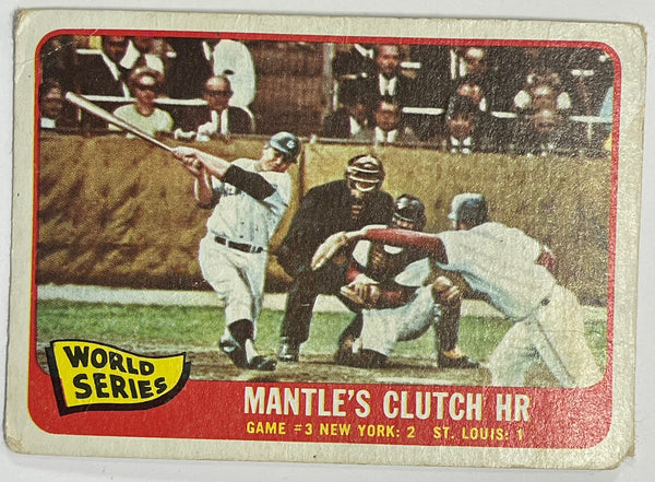 1965 Topps Mantles Clutch HR World Series Game 3 Baseball Card #134
