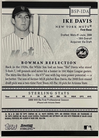 Ike Davis Autographed 2008 Bowman Sterling Card