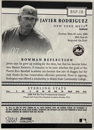 Javier Rodriguez Autographed 2008 Bowman Sterling Card