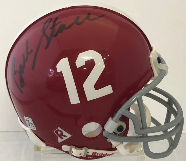 Bart Starr Autographed Mini Helmet