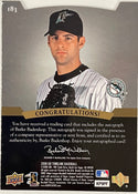 Burke Badenhop Autographed 2008 Upper Deck Top Prospects Card