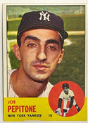 Joe Pepitone 1963 Topps Baseball Card #183 New York Yankees