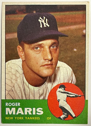 Roger Maris 1963 Topps Baseball Card #120 New York Yankees