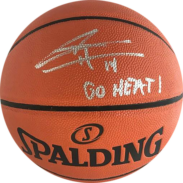 Tyler Herro Autographed "Go Heat!" Hybrid Indoor/Outdoor Basketball (JSA)