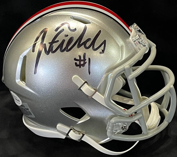 Justin Fields Autographed Ohio State Buckeyes Mini Helmet (JSA)