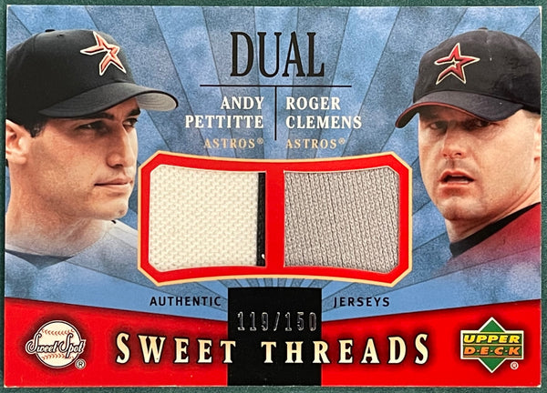 Andy Pettitte Roger Clemens 2004 UDA Sweet Spot Threads Game Used Jers