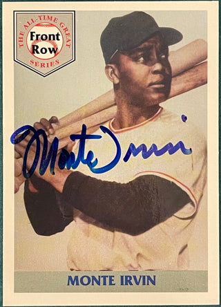 Monte Irvin 1992 Front Row Autographed Card
