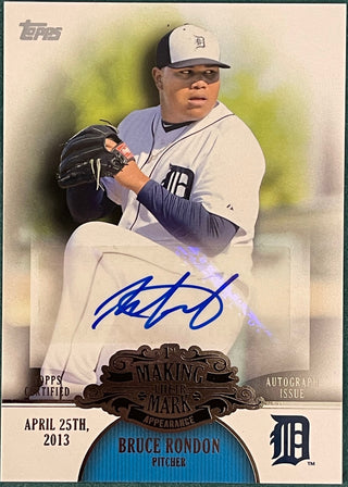 Bruce Rondon 2013 Topps Certified Autographed Card