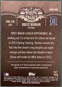 Bruce Rondon 2013 Topps Certified Autographed Card