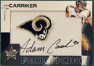 Adam Carriker 2007 Donruss Rookie & Stars Game Autographed Card