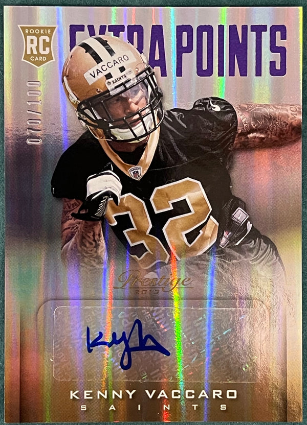 Kenny Vaccard 2013 Autographed Panini Prestige Card