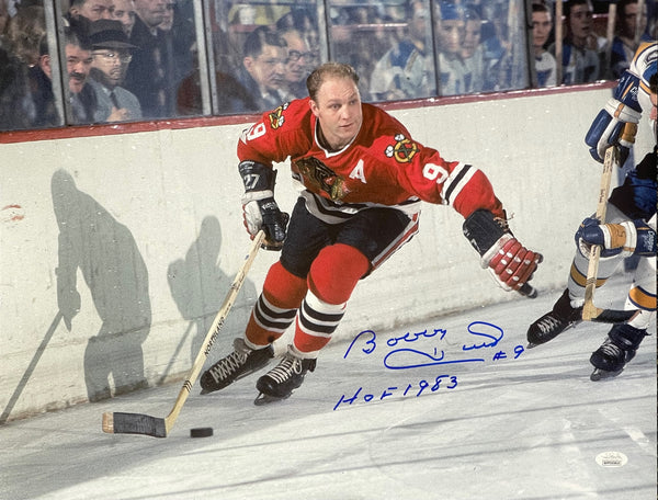 Bobby Hull Autographed 16x20 Hockey Photo (JSA)