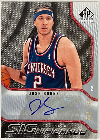 Josh Boone Autographed 2009-10 Upper Deck SP Basketball Card