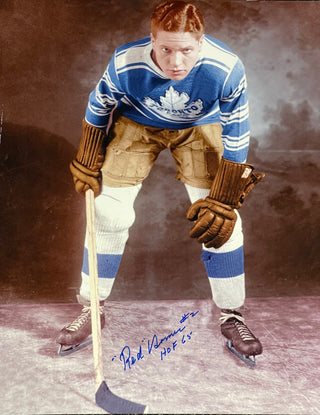 Red Horner Autographed 16x20 Hockey Photo Toronto Maple Leafs