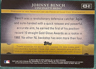 Johnny Bench 2009 Topps Sterling Card #09/25
