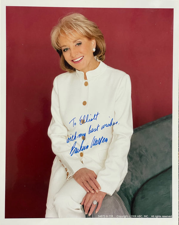 Barbara Walters Autographed 8x10 Celebrity Photo