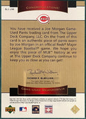 Joe Morgan 2003 Upper Deck Sweet Spot Classic Game Used Jersey Card