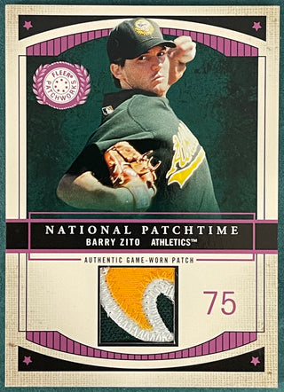 Barry Zito 2003 Fleer Patchworks Game Worn Jersey Card #208/300