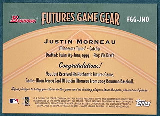 Justin Morneau 2005 Bowman Game Used Jersey Card