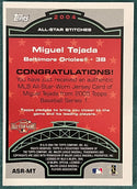 Miguel Tejeda 2004 Topps Game Used Jersey Card