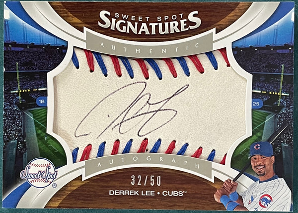 Derrek Lee 2006 Autographed Sweet Spot Signature Card #32/50