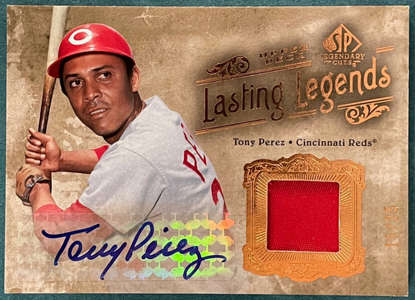 Tony Perez 2005 Autographed SP Legendary Cuts Card #15/25