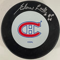 Elmer Lach Autographed Montreal Canadiens Puck