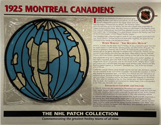 NHL 1925 Montreal Canadiens Official Patch on Team History Card