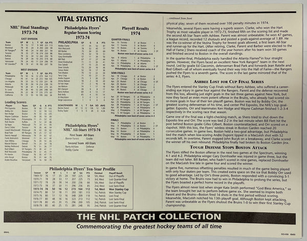 Philadelphia Flyers 1974 Stanley Cup Jersey Patch