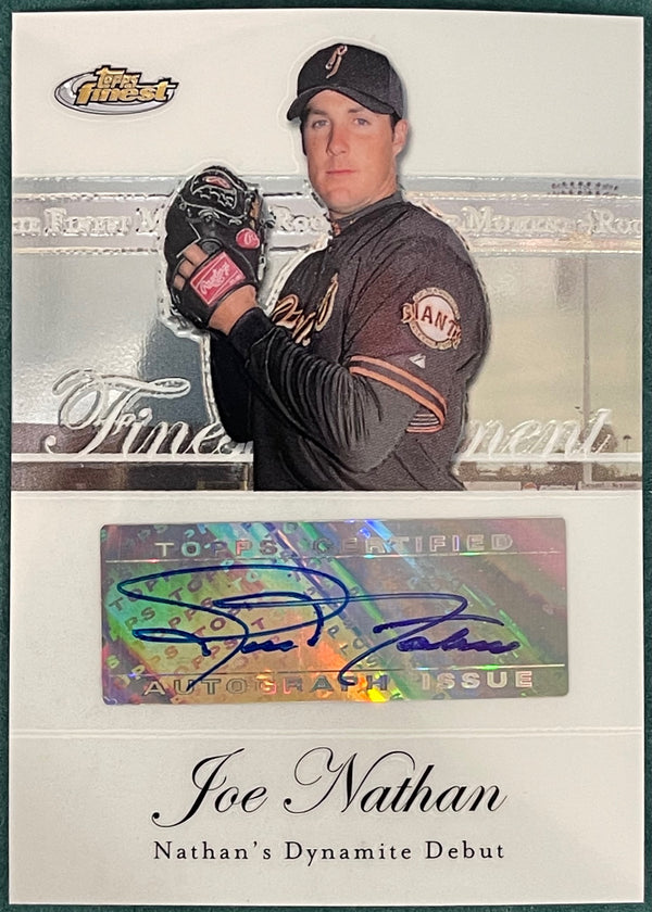 Joe Nathan Autographed 2007 Topps Finest Card