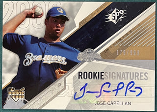 Jose Capellan Autographed 2006 Upper Deck SPx Rookie Card #179/999