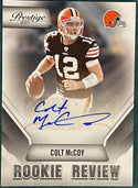 Colt McCoy Autographed 2011 Panini Prestige Card