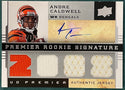 Andre Caldwell Autographed 2008 Upper Deck Premier Rooke Card #112/375