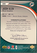 Jason Allen Autographed 2006 Upper Deck SP Authentic Card #831/1175