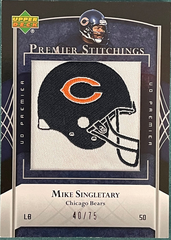 Mike Singletary 2007 Upper Deck Premier Jersey Card #40/75