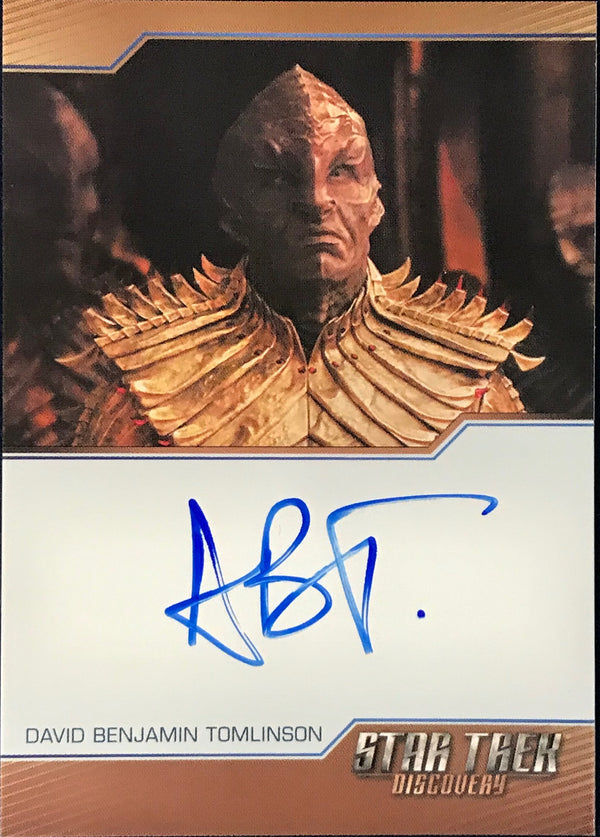 David Benjamin Tomlinson Autographed Star Trek Discovery Season 1 card
