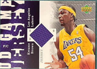 Kwame Brown 2006-07 Upper Deck Game Used Jersey Card