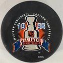Dave Lowry Autographed 1996 Stanley Cup Puck