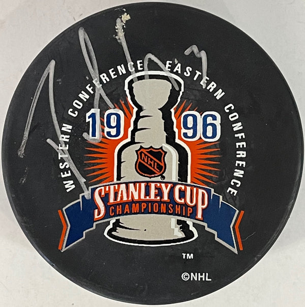 Paul Laus Autographed 1996 Stanley Cup Puck