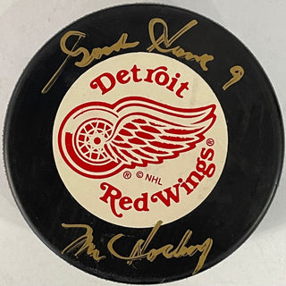 Gordie Howe Autographed Vintage Detroit Red Wings Puck