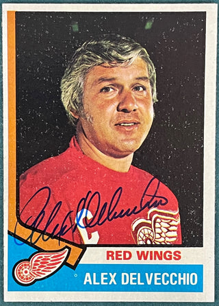 Alex Delvecchio Autographed 1974-75 Topps Card