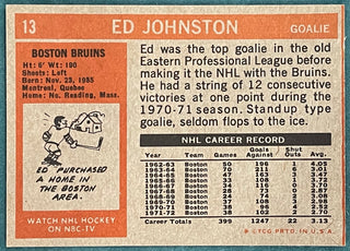 Ed Johnston Autographed 1972-73 Topps Card