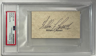 Bill Russell Autographed Full Name Cut Signature PSA