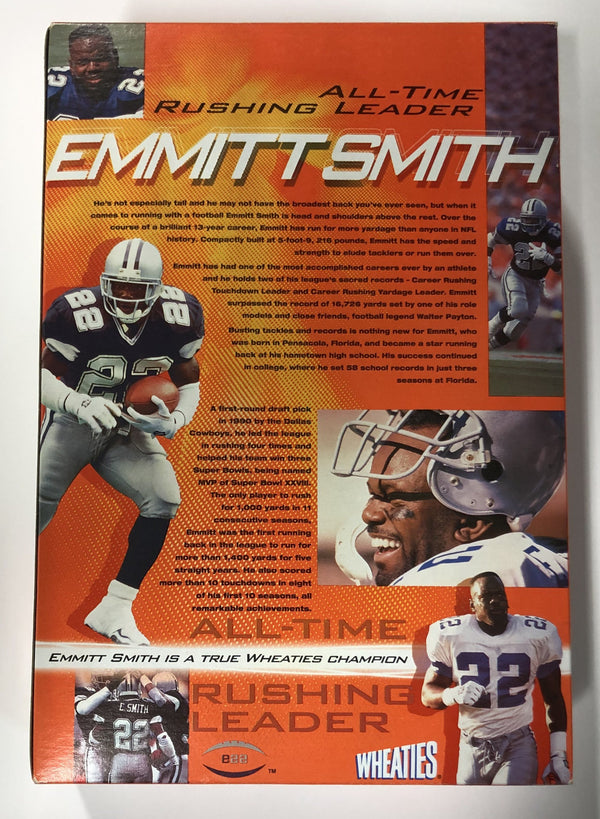 Emmitt Smith Signed 2002 Wheaties All-Time Rushing Leader Cereal Box (Beckett)