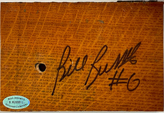 Bill Russell Autographed 6x4 Boston Garden Floor Piece