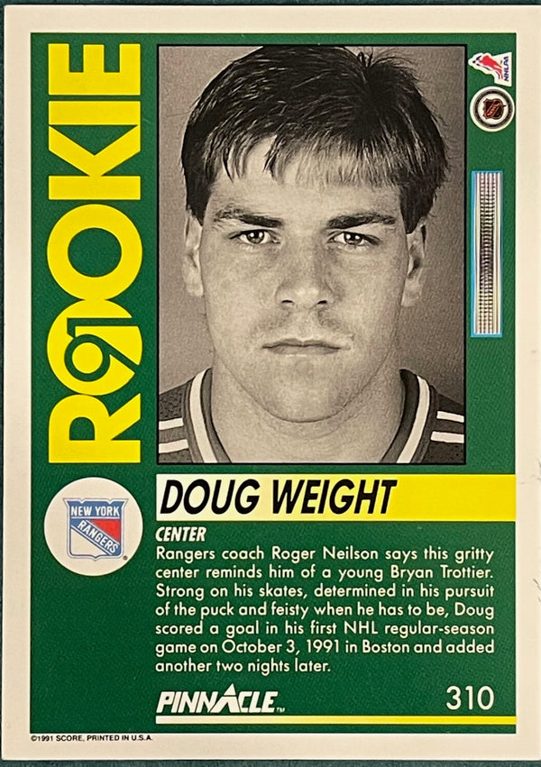 Doug Weight Autographed 1991-92 Pinnacle Card