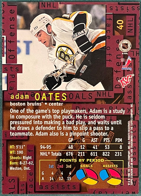 Adam Oates Autographed 1996-97 Topps Stadium Card